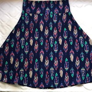 LuLaroe Azure Feather Skirt